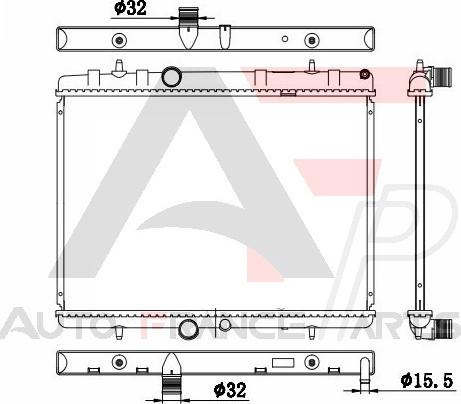 AUTO FRANCE PARTS 43-0046C - Radiateur, refroidissement du moteur cwaw.fr