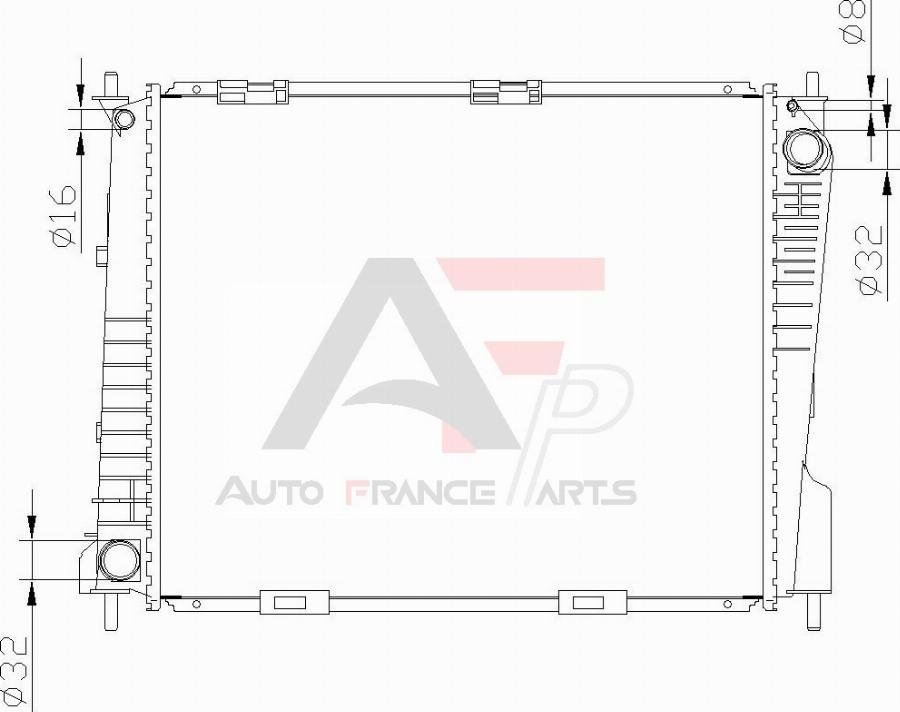 AUTO FRANCE PARTS 43-0051C - Radiateur, refroidissement du moteur cwaw.fr