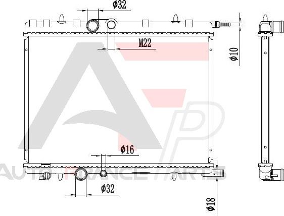 AUTO FRANCE PARTS 43-0016C - Radiateur, refroidissement du moteur cwaw.fr