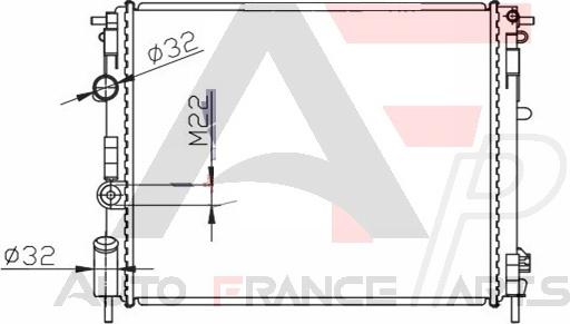 AUTO FRANCE PARTS 43-0011C - Radiateur, refroidissement du moteur cwaw.fr