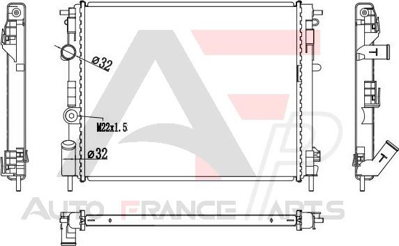 AUTO FRANCE PARTS 43-0012C - Radiateur, refroidissement du moteur cwaw.fr