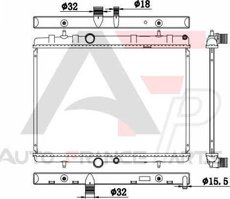 AUTO FRANCE PARTS 43-0045C - Radiateur, refroidissement du moteur cwaw.fr