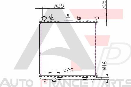 AUTO FRANCE PARTS 43-0035C - Radiateur, refroidissement du moteur cwaw.fr