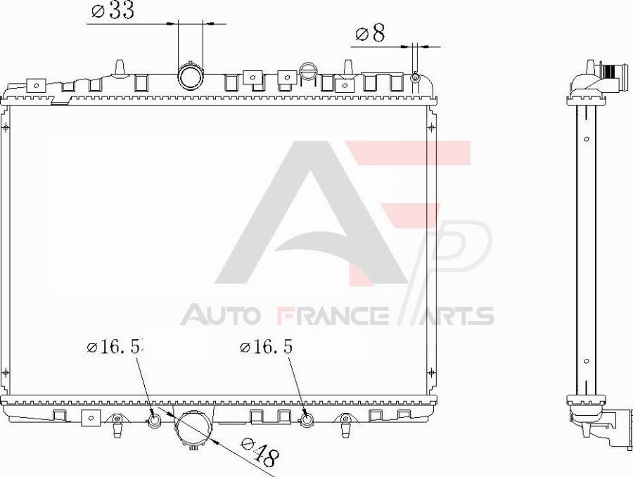 AUTO FRANCE PARTS 43-0032C - Radiateur, refroidissement du moteur cwaw.fr