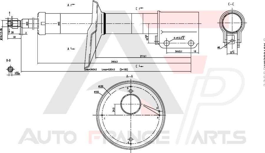 AUTO FRANCE PARTS 15-1049C - Amortisseur cwaw.fr