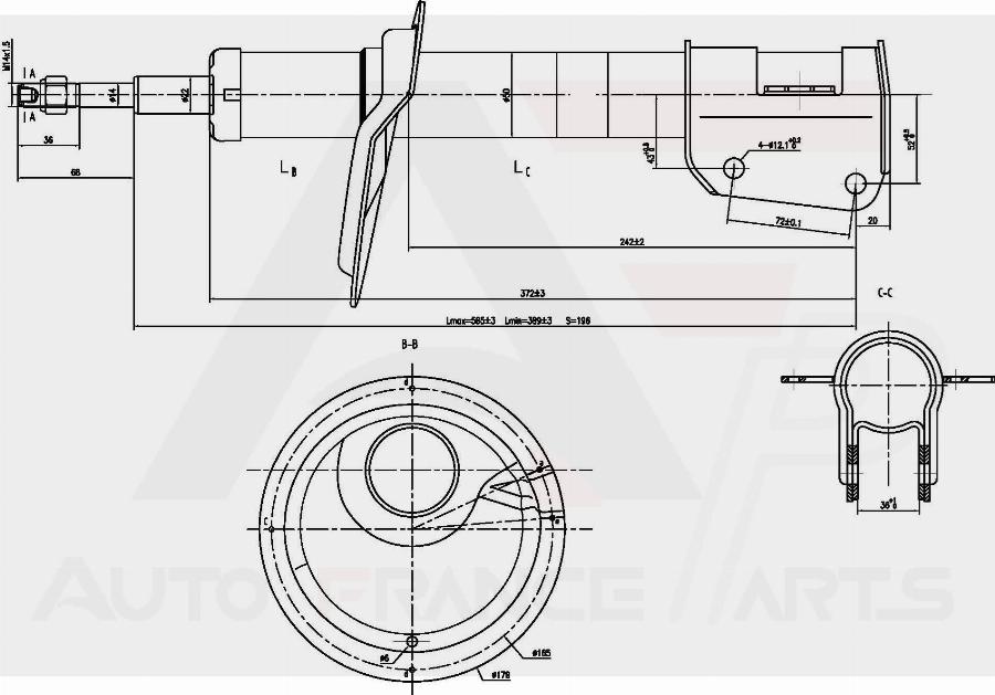 AUTO FRANCE PARTS 15-1060C - Amortisseur cwaw.fr