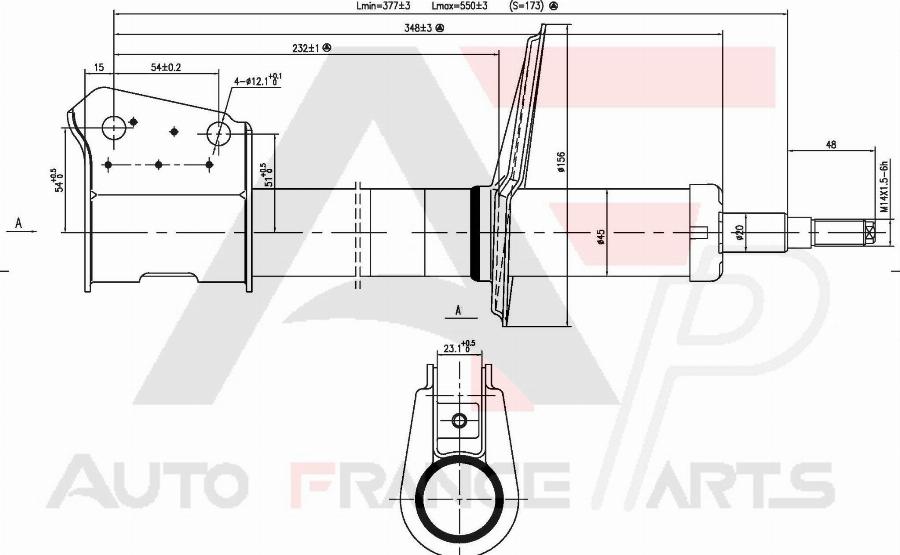 AUTO FRANCE PARTS 15-1014C - Amortisseur cwaw.fr