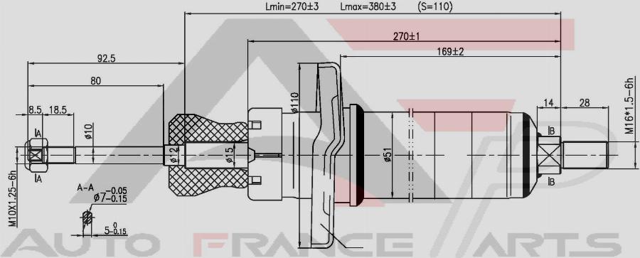 AUTO FRANCE PARTS 15-1081C - Amortisseur cwaw.fr