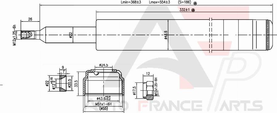 AUTO FRANCE PARTS 15-1021C - Amortisseur cwaw.fr