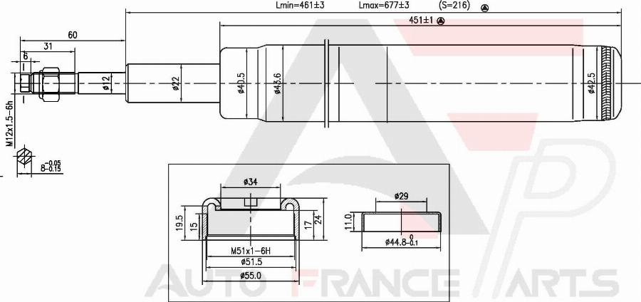 AUTO FRANCE PARTS 15-1028C - Amortisseur cwaw.fr