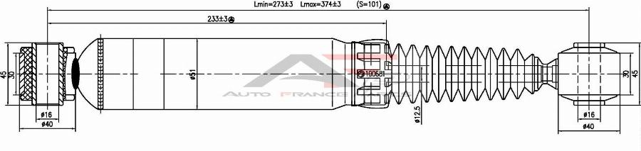 AUTO FRANCE PARTS 15-2043C - Amortisseur cwaw.fr