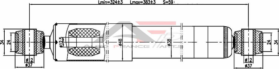 AUTO FRANCE PARTS 15-2050C - Amortisseur cwaw.fr