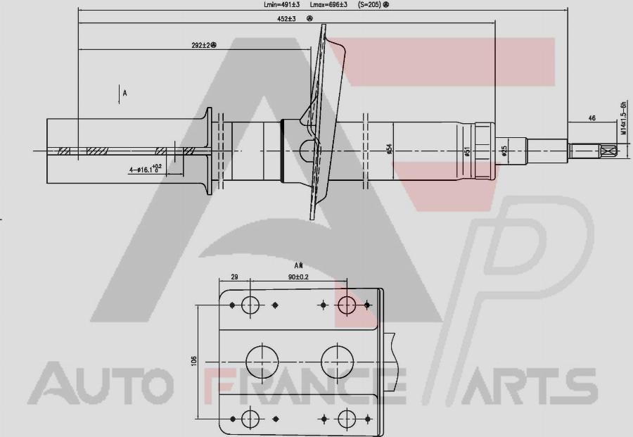 AUTO FRANCE PARTS 15-2013C - Amortisseur cwaw.fr