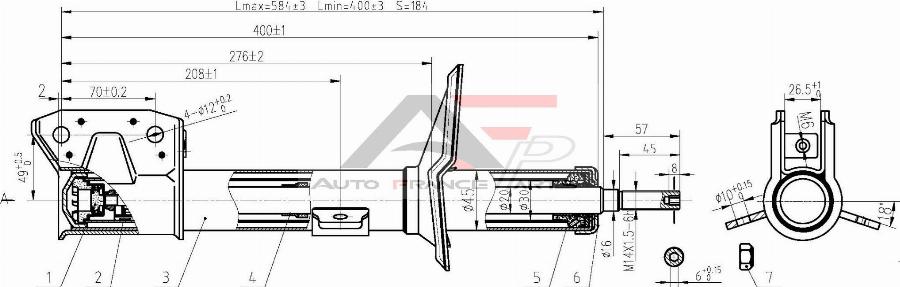 AUTO FRANCE PARTS 15-2031C - Amortisseur cwaw.fr