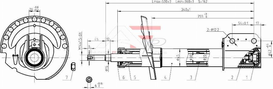 AUTO FRANCE PARTS 15-2076C - Amortisseur cwaw.fr