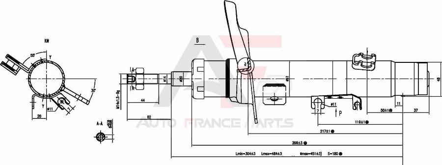 AUTO FRANCE PARTS 15-2070C - Amortisseur cwaw.fr