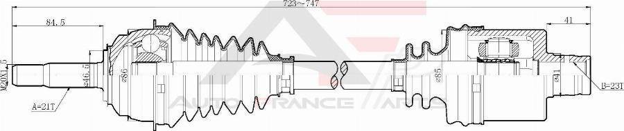 AUTO FRANCE PARTS 16-0009C - Arbre de transmission cwaw.fr