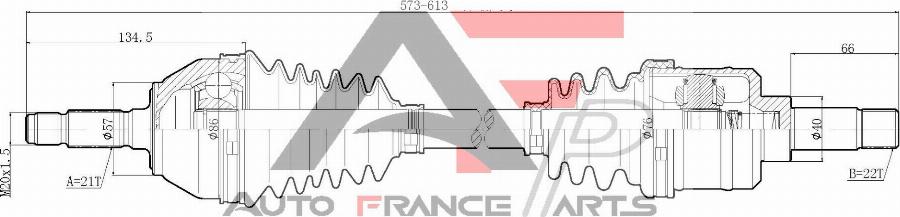 AUTO FRANCE PARTS 16-0003C - Arbre de transmission cwaw.fr