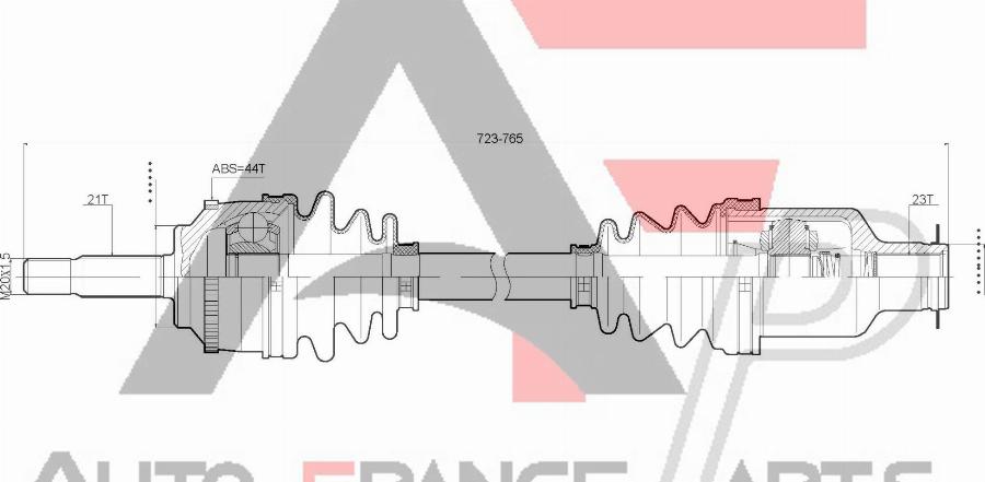 AUTO FRANCE PARTS 16-0026C - Arbre de transmission cwaw.fr