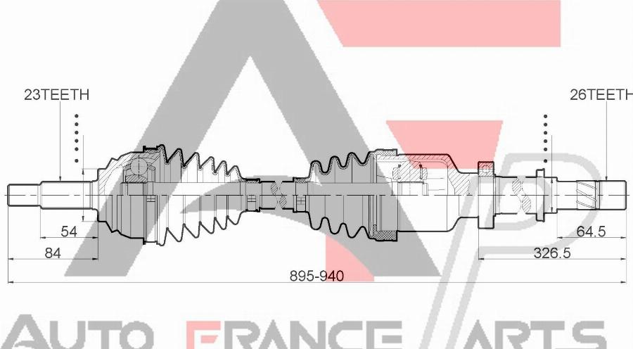 AUTO FRANCE PARTS 16-0028C - Arbre de transmission cwaw.fr