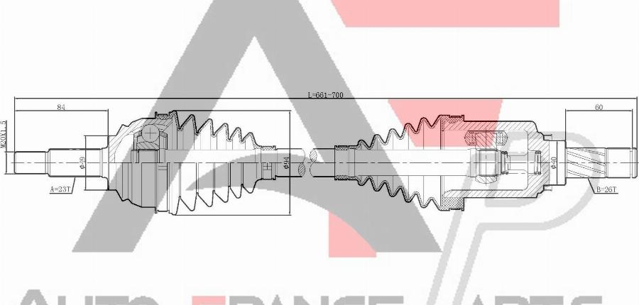 AUTO FRANCE PARTS 16-0027C - Arbre de transmission cwaw.fr