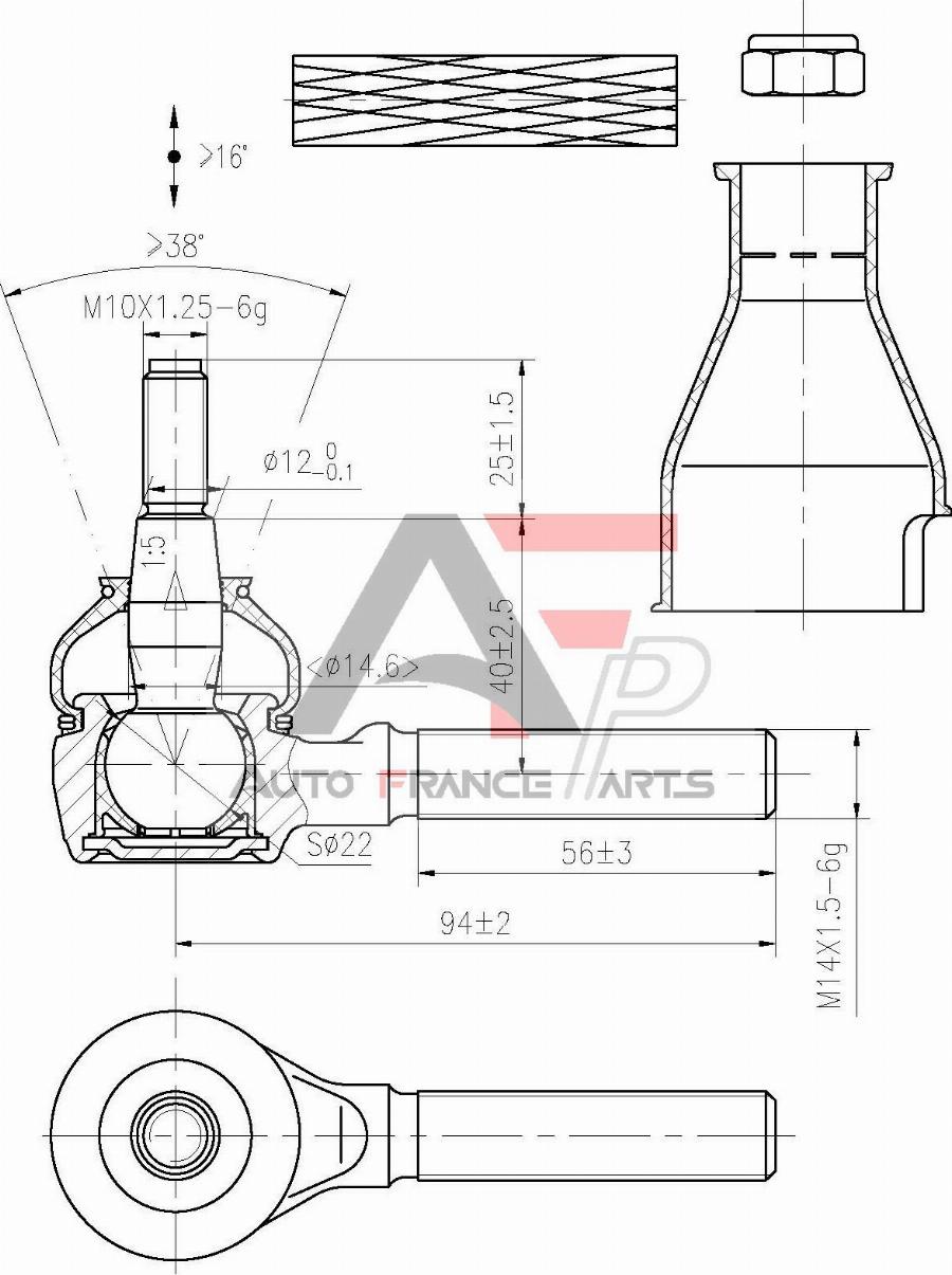 AUTO FRANCE PARTS 11-6062C - Rotule de barre de connexion cwaw.fr