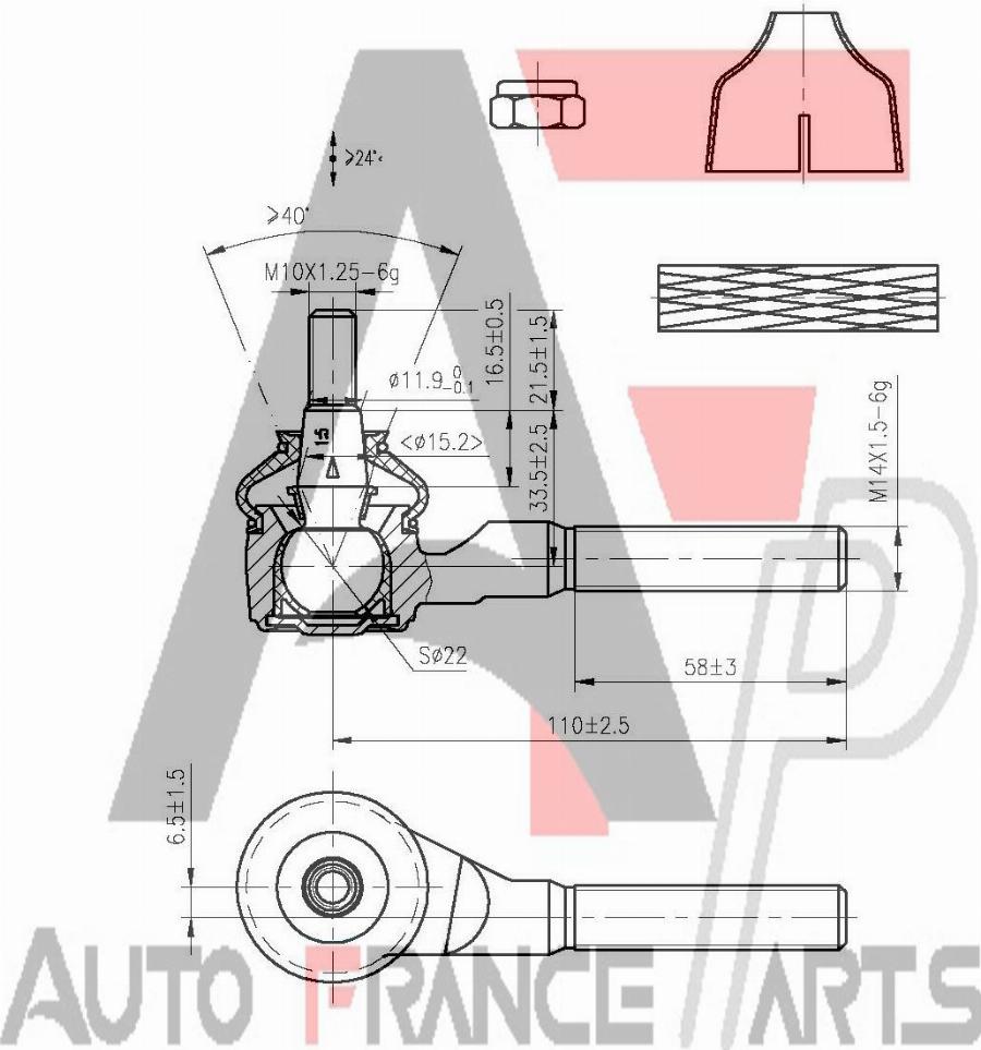 AUTO FRANCE PARTS 11-6009C - Rotule de barre de connexion cwaw.fr