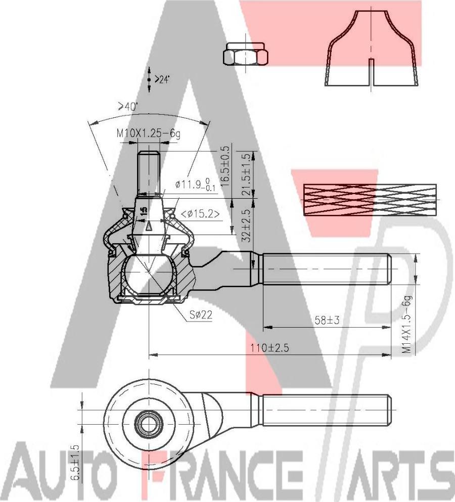 AUTO FRANCE PARTS 11-6010C - Rotule de barre de connexion cwaw.fr