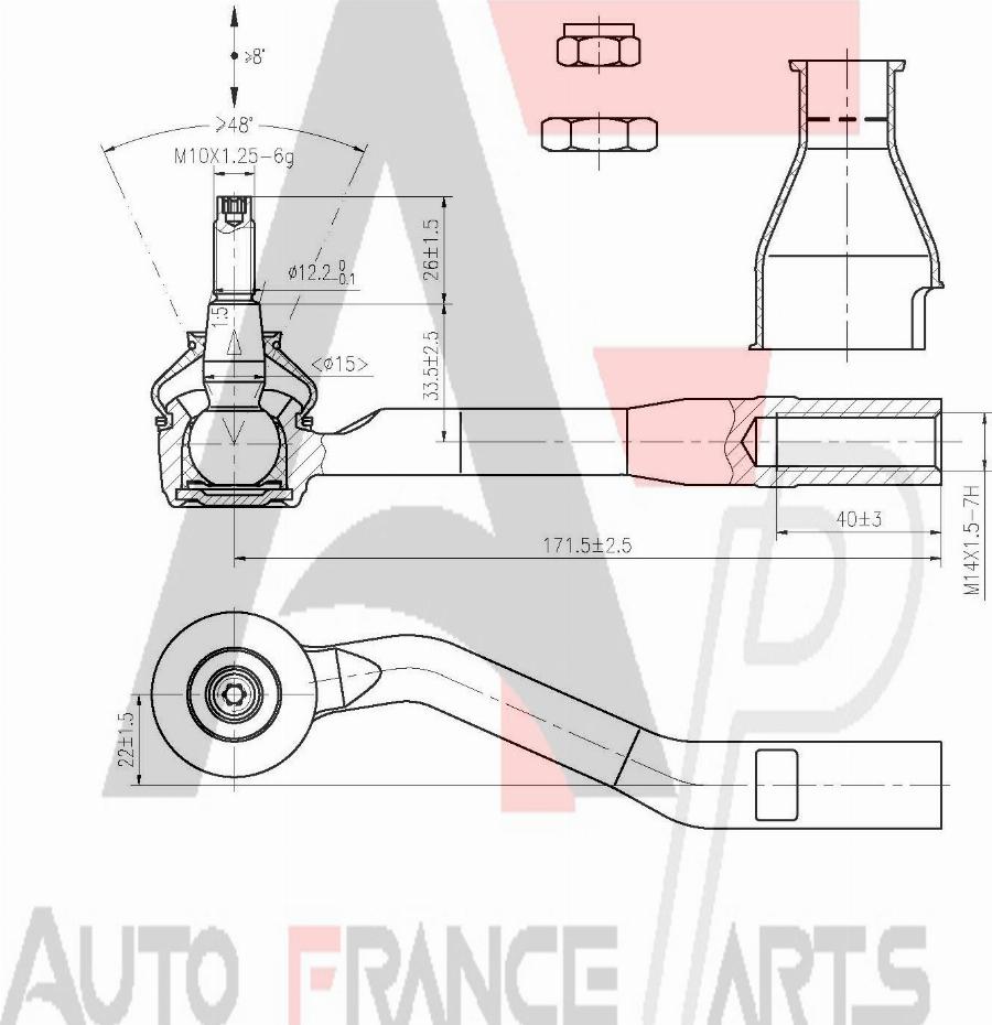 AUTO FRANCE PARTS 11-6030C - Rotule de barre de connexion cwaw.fr