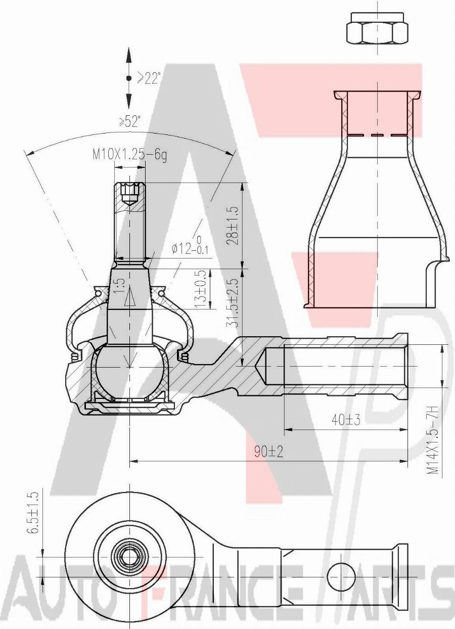 AUTO FRANCE PARTS 11-6025C - Rotule de barre de connexion cwaw.fr