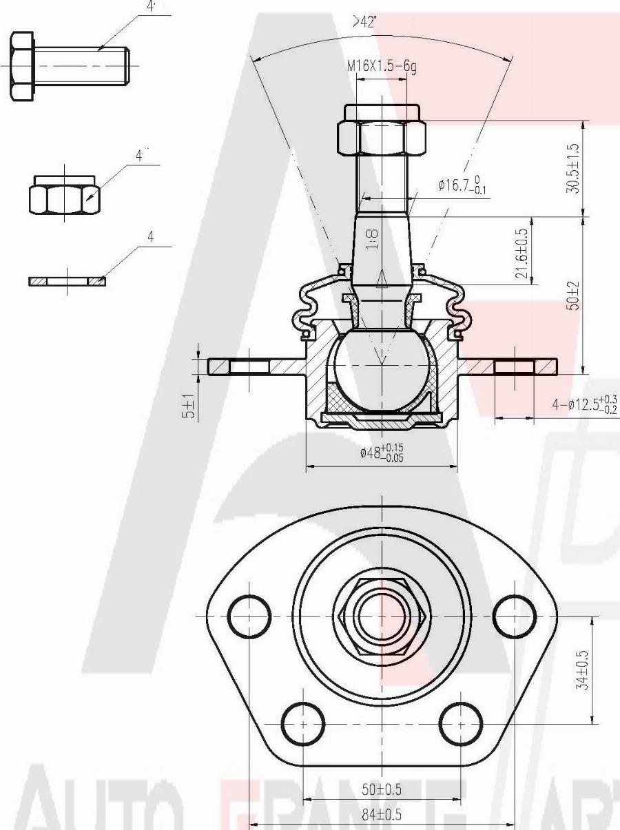 AUTO FRANCE PARTS 11-0005C - Rotule de suspension cwaw.fr