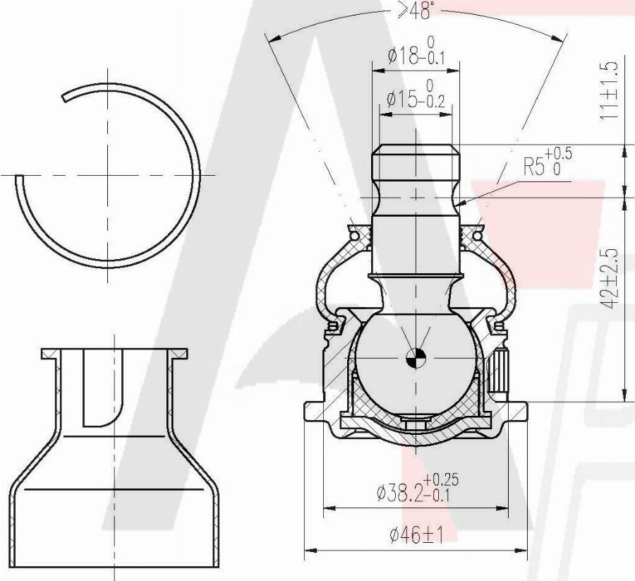 AUTO FRANCE PARTS 11-0007C - Rotule de suspension cwaw.fr