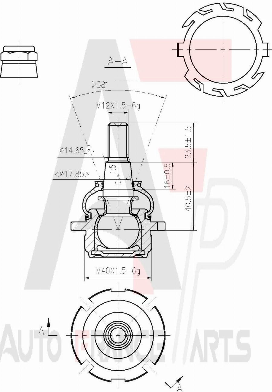 AUTO FRANCE PARTS 11-0033C - Rotule de suspension cwaw.fr