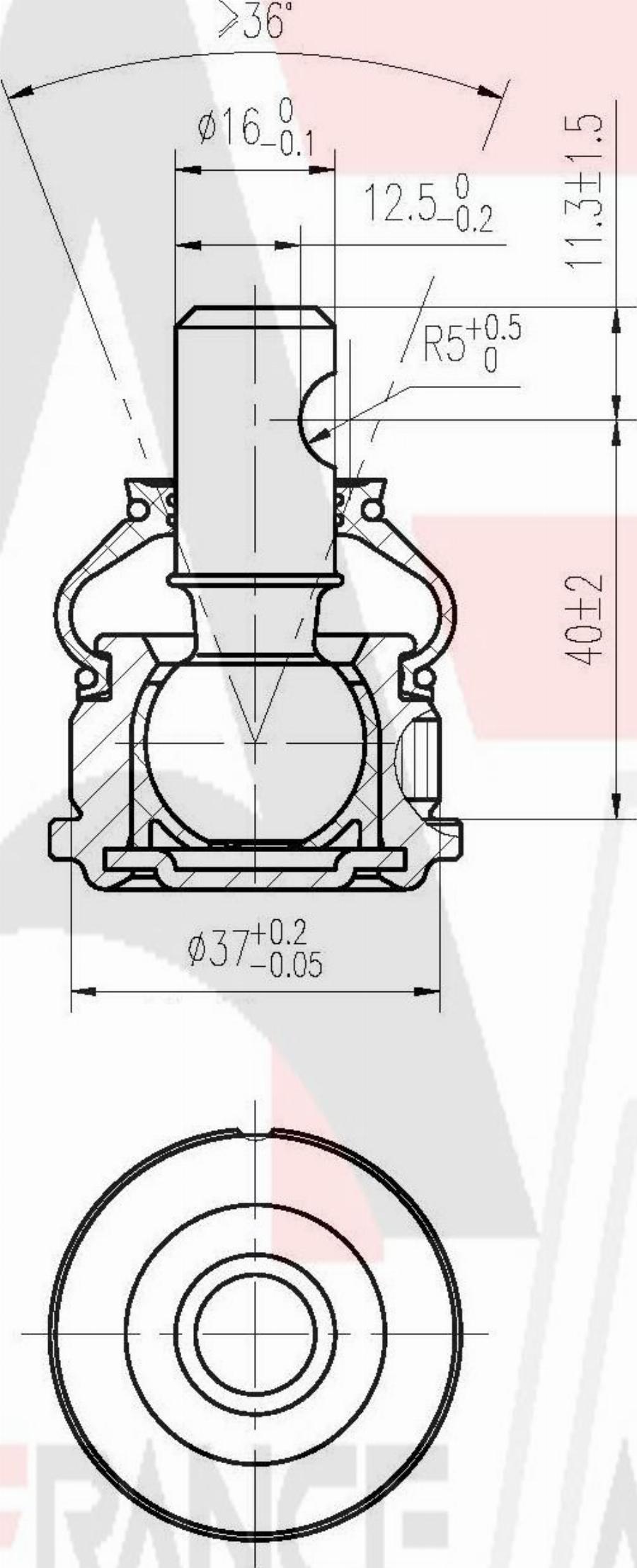 AUTO FRANCE PARTS 11-0037C - Rotule de suspension cwaw.fr