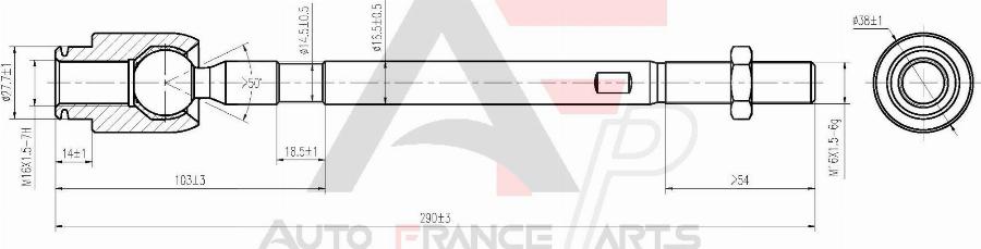 AUTO FRANCE PARTS 11-3049C - Rotule de direction intérieure, barre de connexion cwaw.fr