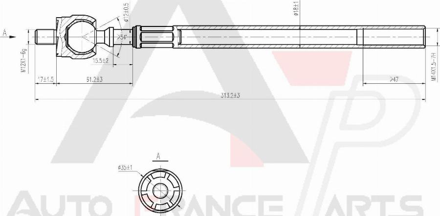 AUTO FRANCE PARTS 11-3002C - Rotule de direction intérieure, barre de connexion cwaw.fr