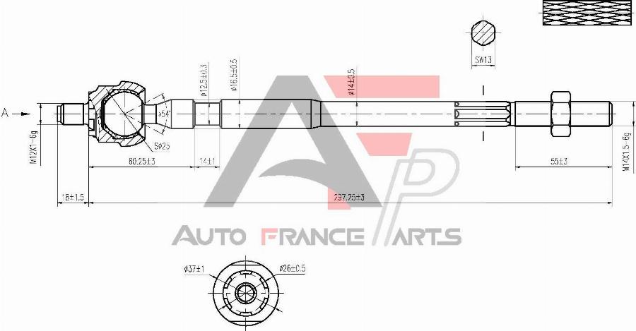 AUTO FRANCE PARTS 11-3017C - Rotule de direction intérieure, barre de connexion cwaw.fr