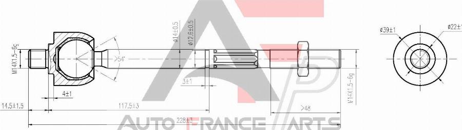 AUTO FRANCE PARTS 11-3032C - Rotule de direction intérieure, barre de connexion cwaw.fr