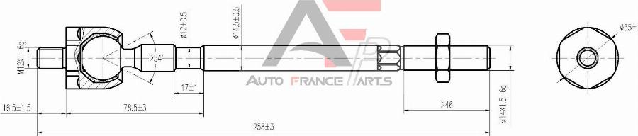 AUTO FRANCE PARTS 11-3024C - Rotule de direction intérieure, barre de connexion cwaw.fr