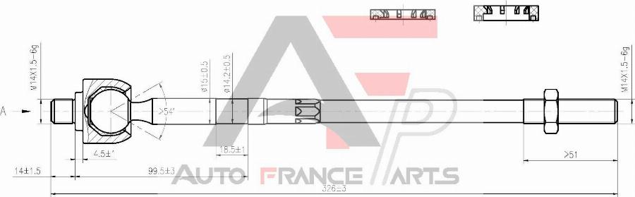 AUTO FRANCE PARTS 11-3027C - Rotule de direction intérieure, barre de connexion cwaw.fr