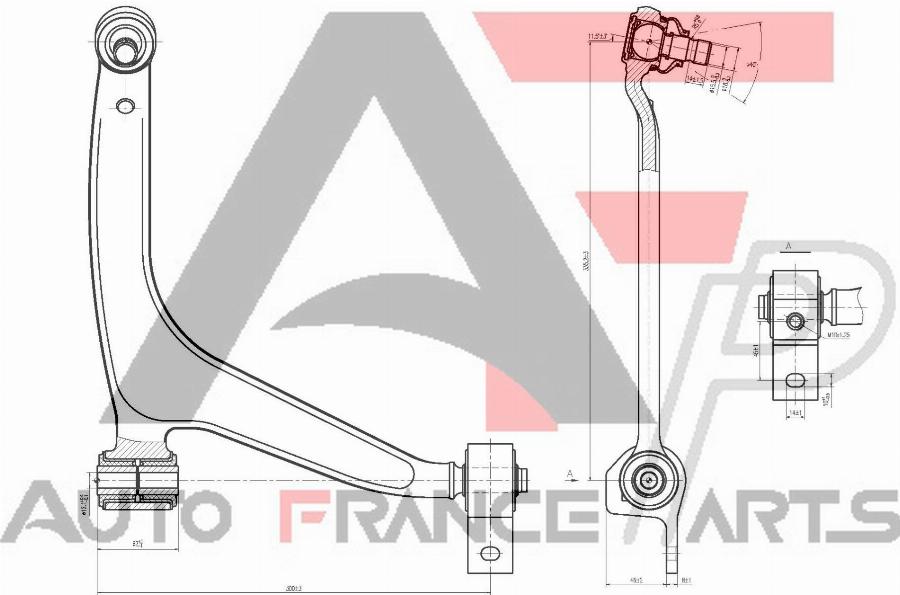 AUTO FRANCE PARTS 13-0005S - Bras de liaison, suspension de roue cwaw.fr