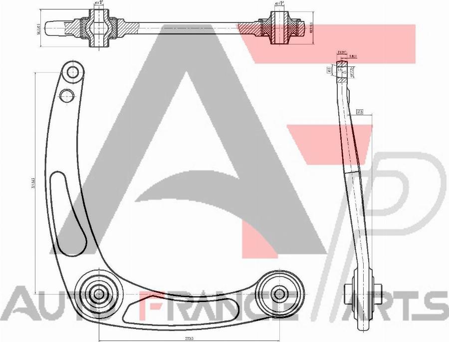 AUTO FRANCE PARTS 13-0001S - Bras de liaison, suspension de roue cwaw.fr