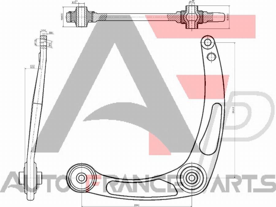 AUTO FRANCE PARTS 13-0002S - Bras de liaison, suspension de roue cwaw.fr