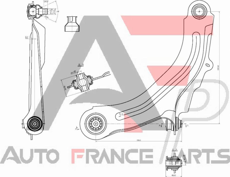 AUTO FRANCE PARTS 13-0011S - Bras de liaison, suspension de roue cwaw.fr