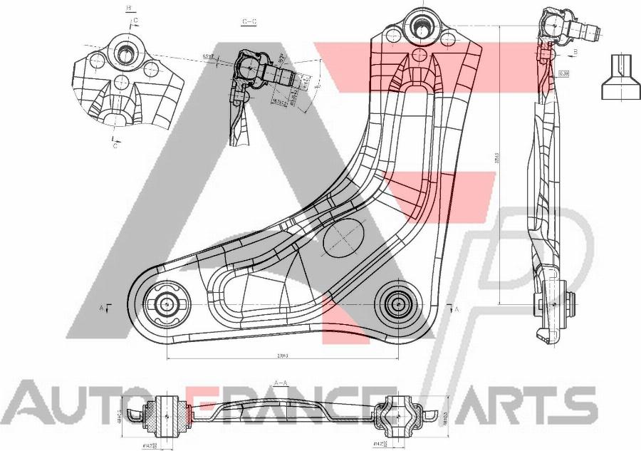 AUTO FRANCE PARTS 13-0018S - Bras de liaison, suspension de roue cwaw.fr