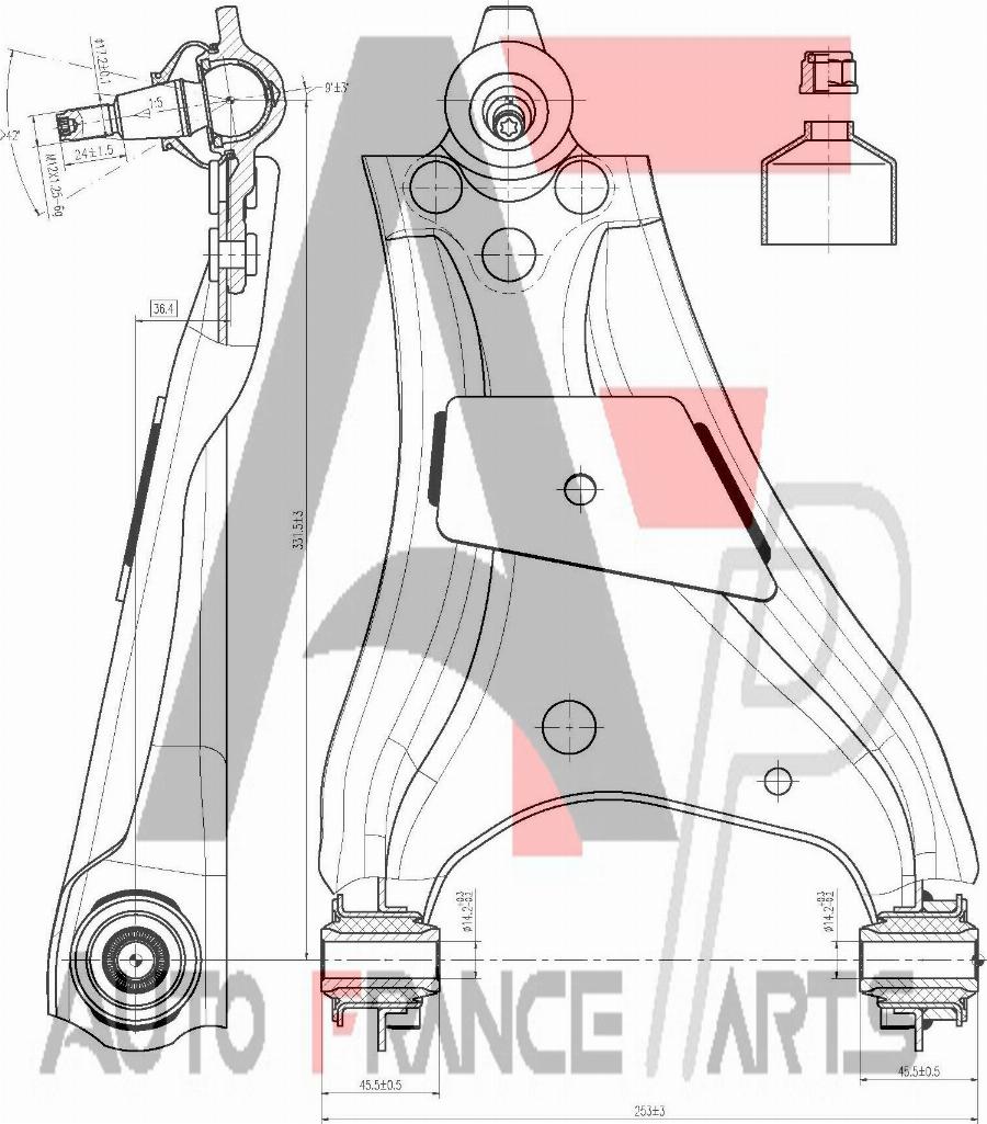 AUTO FRANCE PARTS 13-0029S - Bras de liaison, suspension de roue cwaw.fr