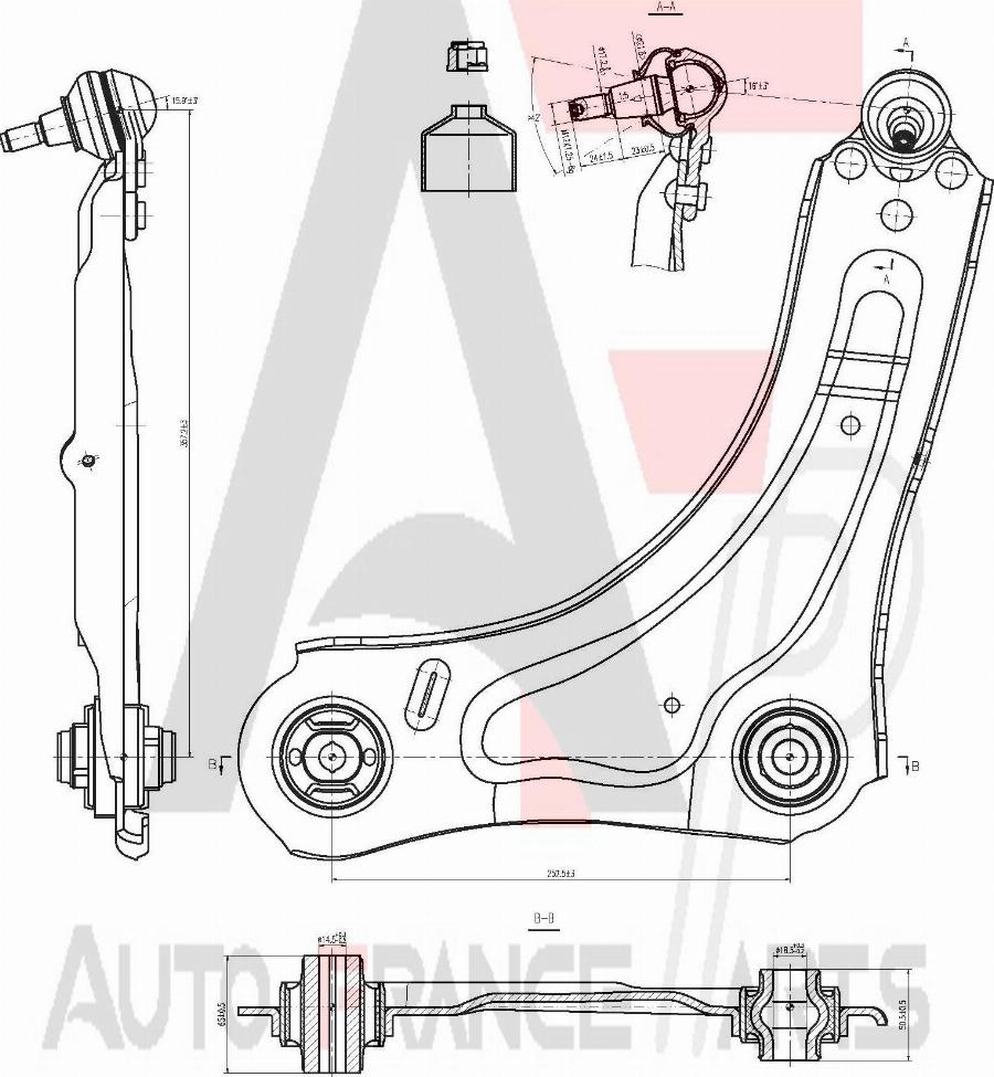 AUTO FRANCE PARTS 13-0026S - Bras de liaison, suspension de roue cwaw.fr