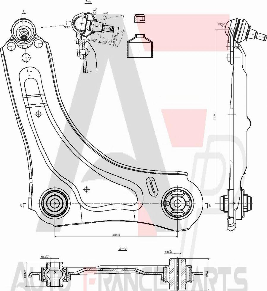 AUTO FRANCE PARTS 13-0027S - Bras de liaison, suspension de roue cwaw.fr