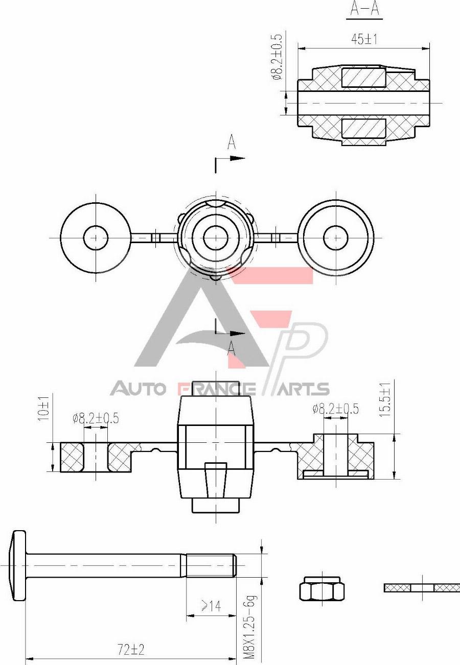 AUTO FRANCE PARTS 12-0019C - Entretoise / tige, stabilisateur cwaw.fr