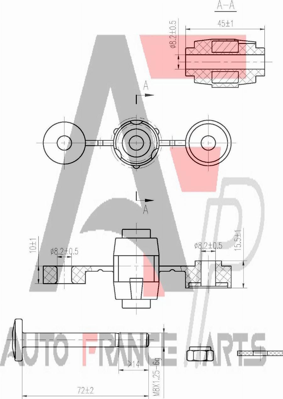 AUTO FRANCE PARTS 12-0033C - Entretoise / tige, stabilisateur cwaw.fr